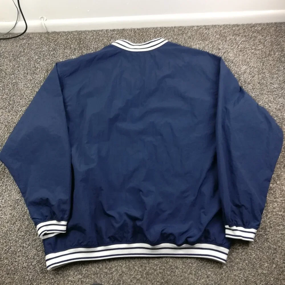 Vintage 90s Nike Jacket Nylon Windbreaker Tennis Cricket Navy Blue Mens 2XL